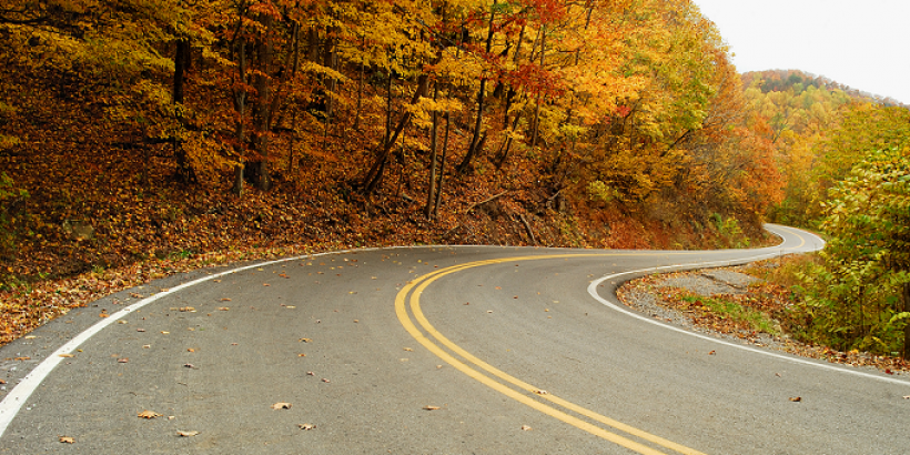 Kentucky road in fall