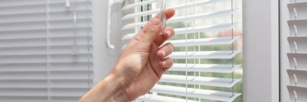 hand opening window blinds